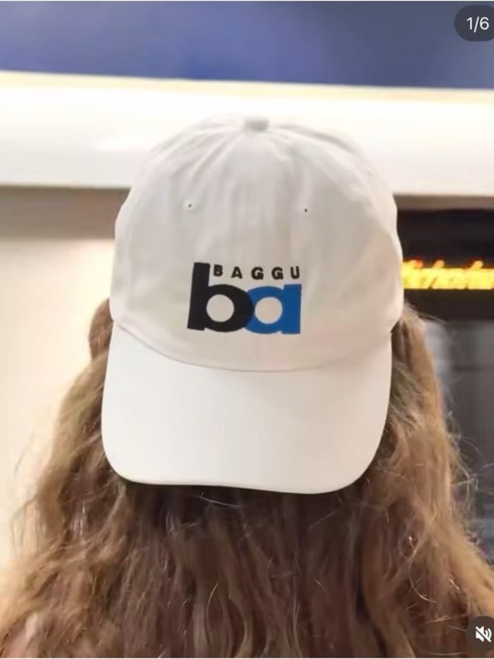BAGGU San Francisco Store promotional White & Blue Baseball Hat